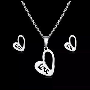 Love heart jewelry set